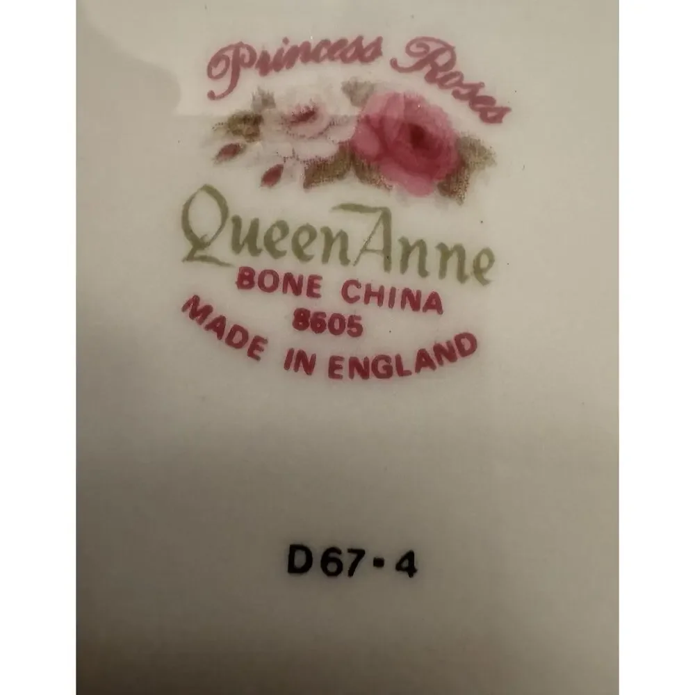 Replacement Queen Anne Princess Rose Bone China Dinner Plate Floral England 10" - Picture 5 of 5